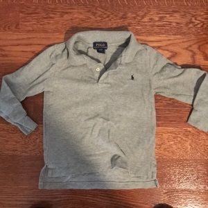 Polo long sleeved gray shirt 3t